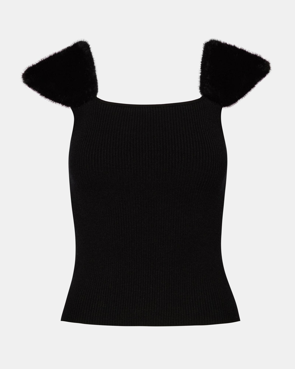 MADELYN SWEATER TOP BLACK  Famous | Online Store