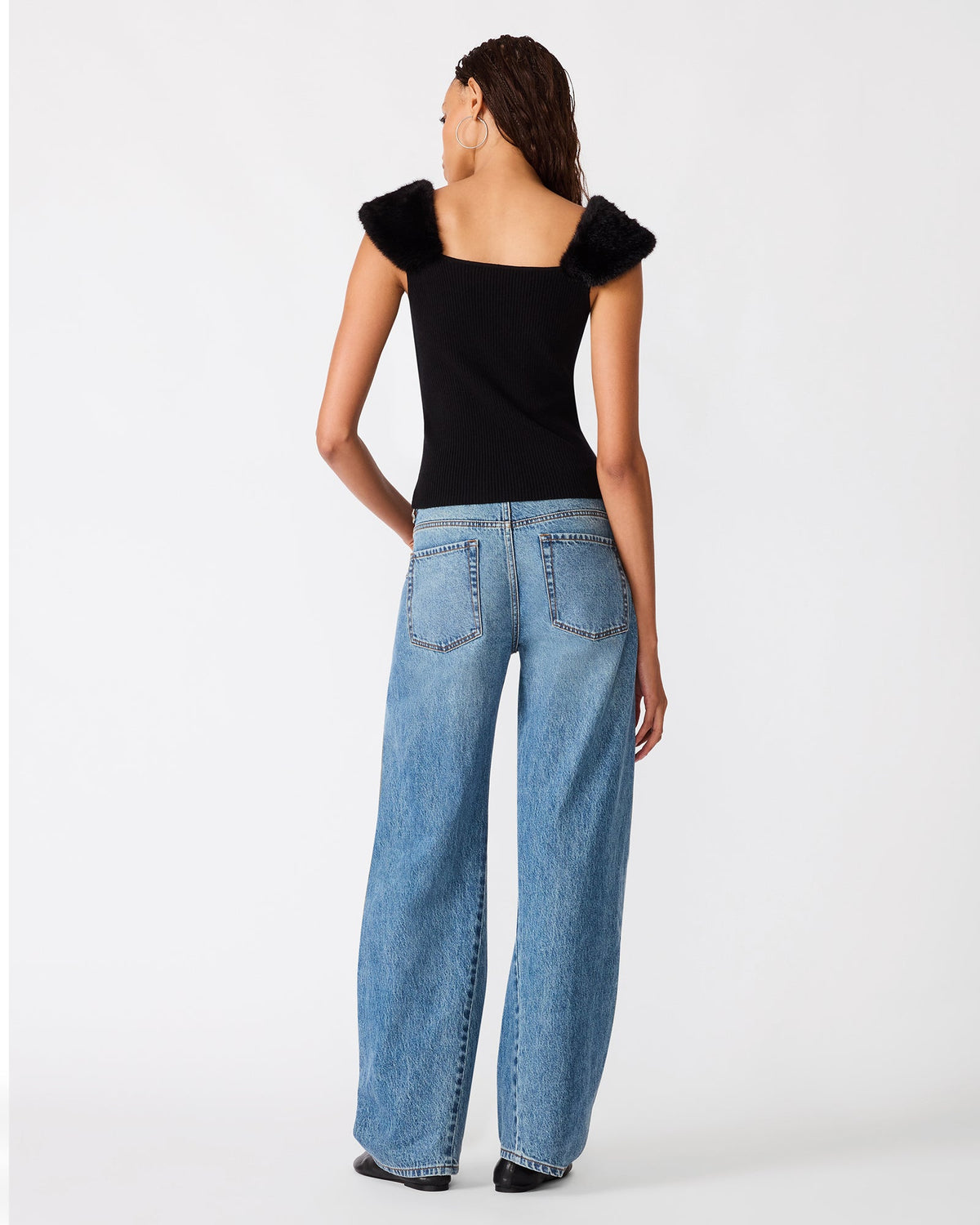 MADELYN SWEATER TOP BLACK  Famous | Online Store