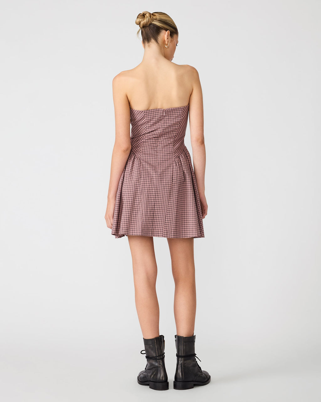 PAULINNA DRESS BLUSH PLAID  Famous | Online Store