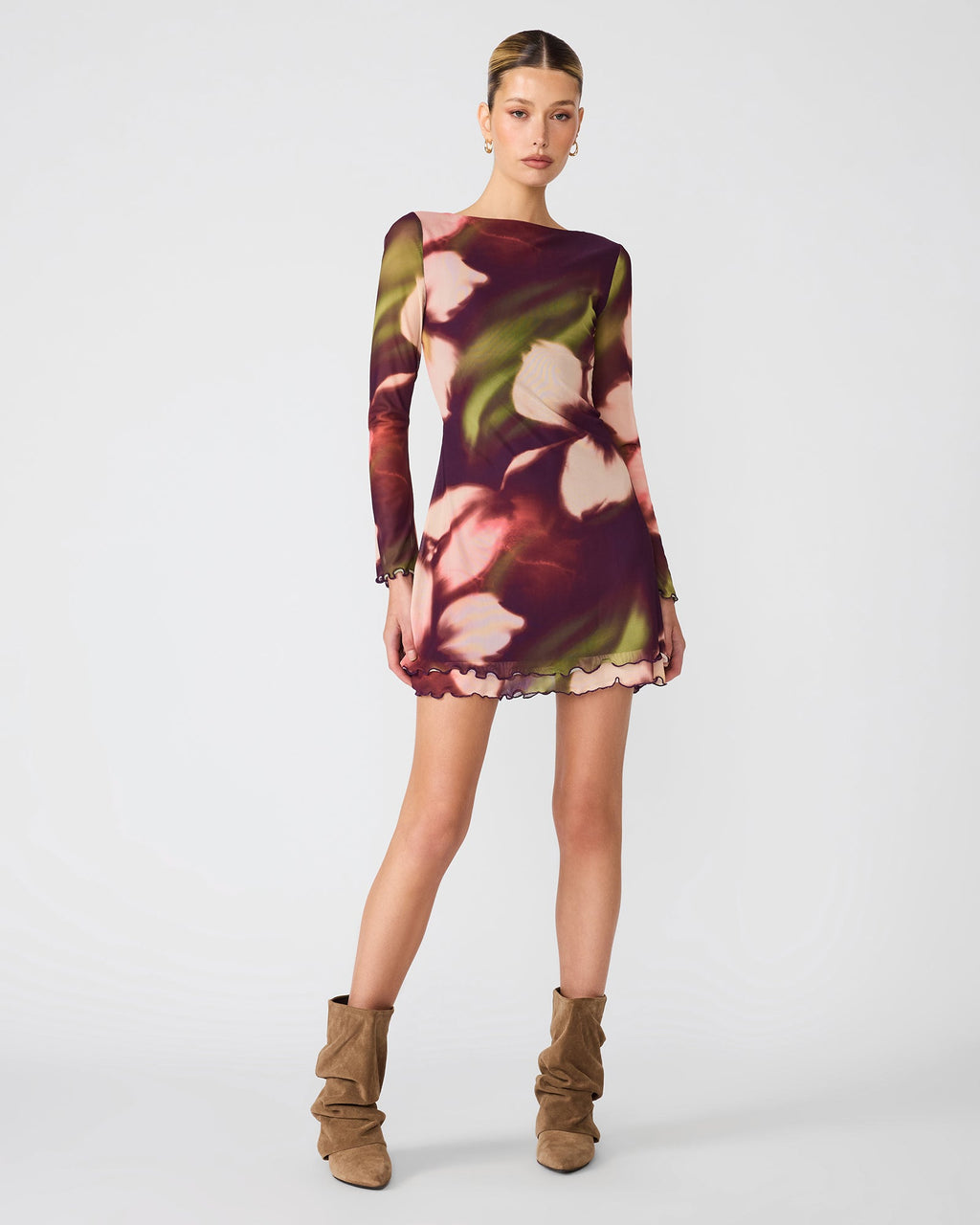 LARISA DRESS BLURRY FLORAL  Famous | Online Store