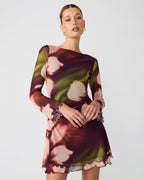 LARISA DRESS BLURRY FLORAL  Famous | Online Store