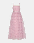 TIERED TULLE GOWN DAWN PINK  Famous | Online Store