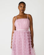 TIERED TULLE GOWN DAWN PINK  Famous | Online Store
