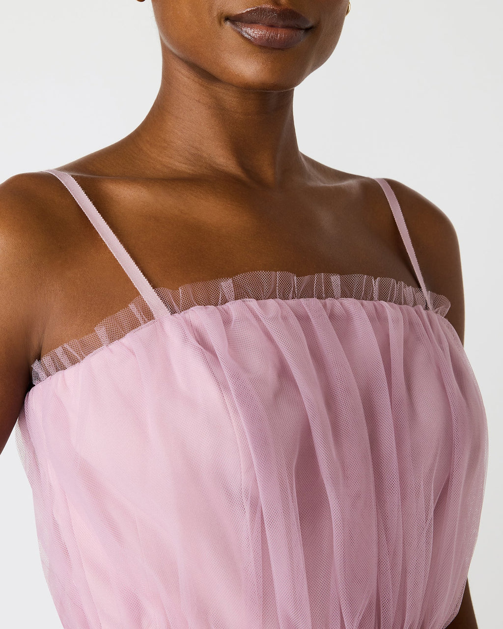 TIERED TULLE GOWN DAWN PINK  Famous | Online Store