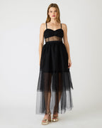 EMILY TULLE DRESS BLACK  Famous | Online Store