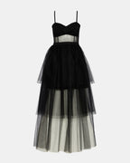 EMILY TULLE DRESS BLACK  Famous | Online Store