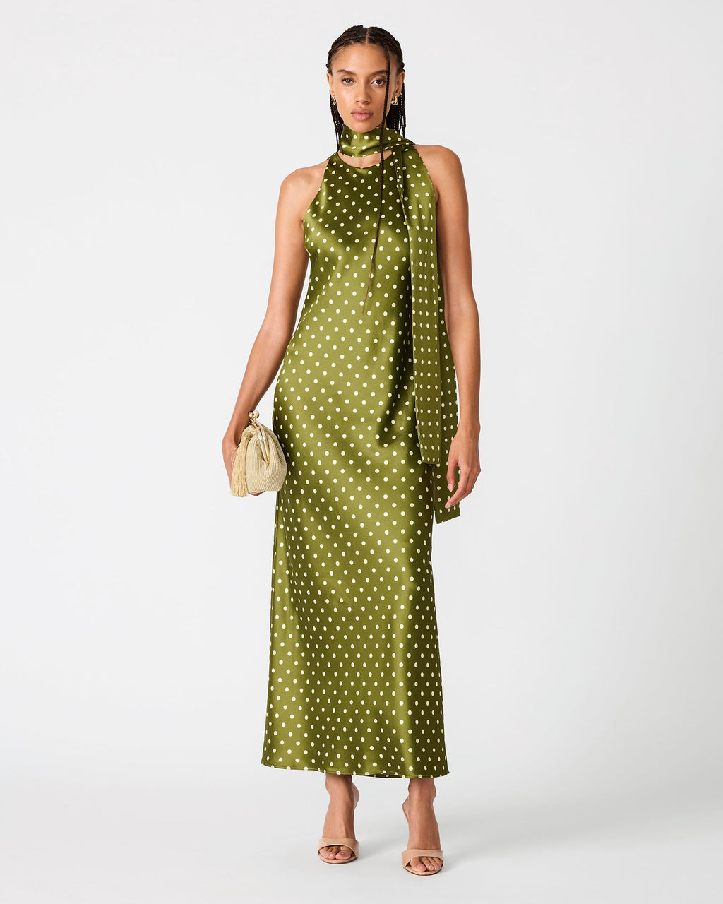 JAIDEN DRESS OLIVE HEATHER  Famous | Online Store