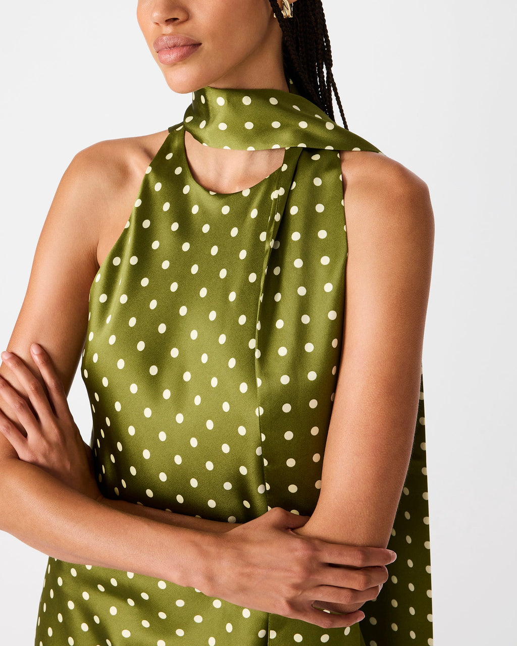 JAIDEN DRESS OLIVE HEATHER  Famous | Online Store