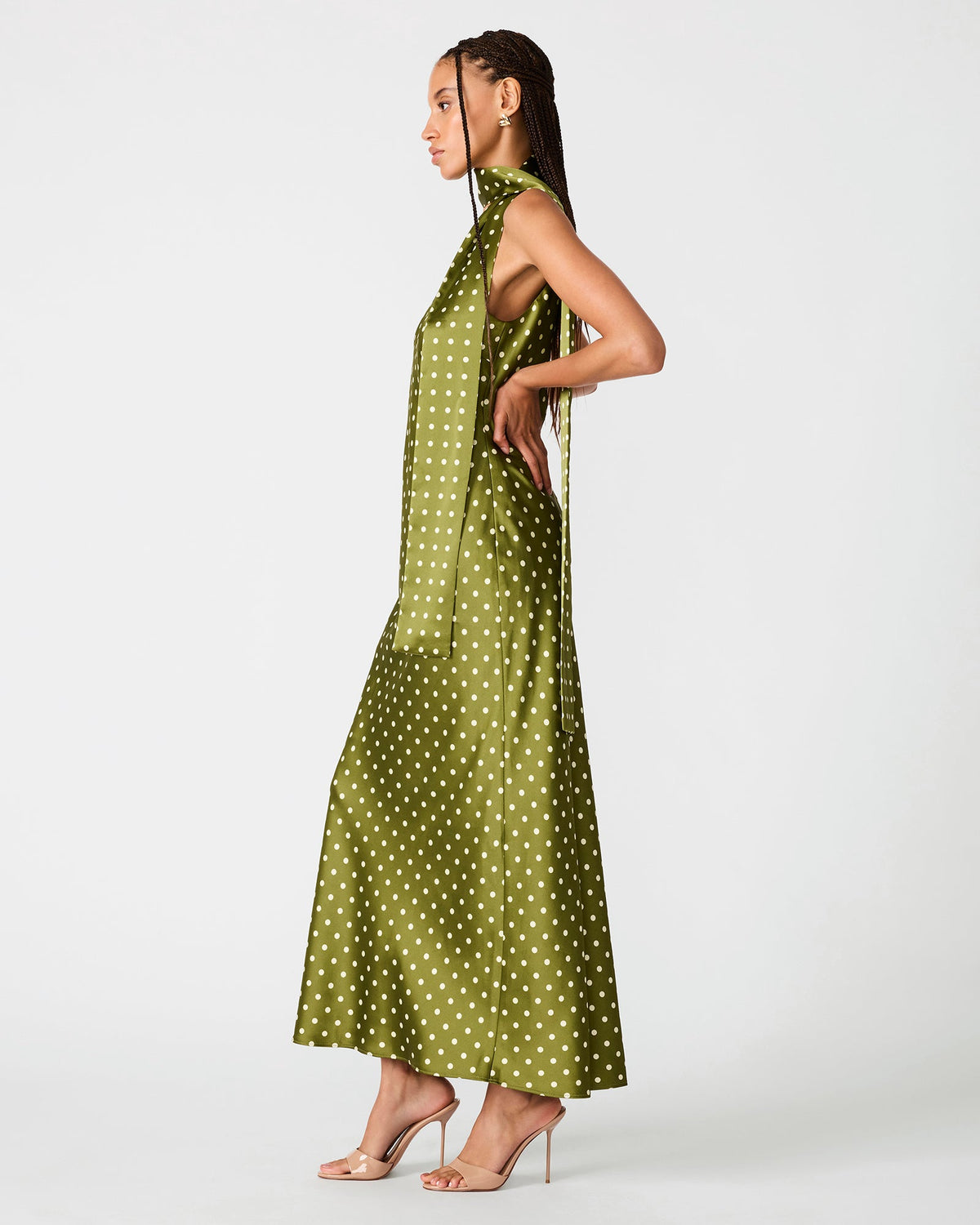 JAIDEN DRESS OLIVE HEATHER  Famous | Online Store