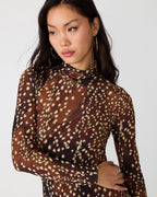VIVARA DRESS SMOKEY BROWN  Famous | Online Store