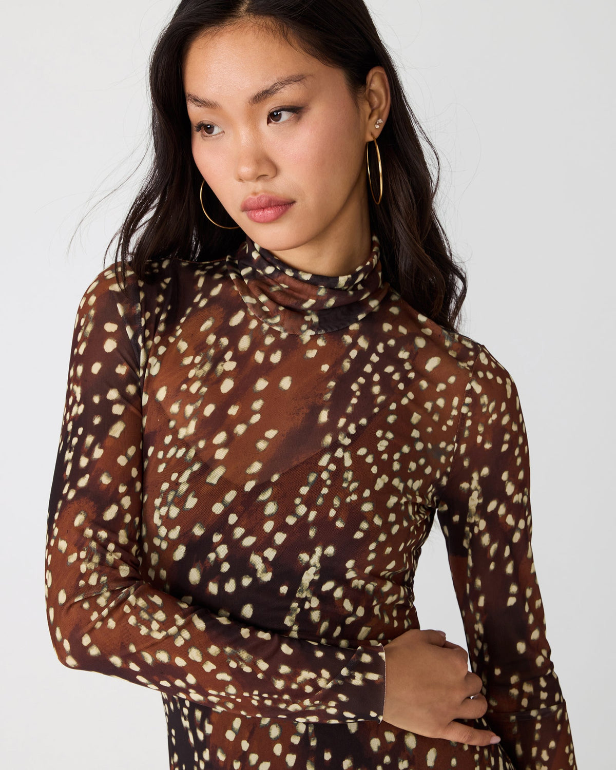 VIVARA DRESS SMOKEY BROWN  Famous | Online Store