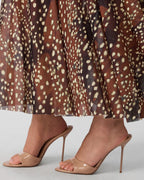 VIVARA DRESS SMOKEY BROWN  Famous | Online Store