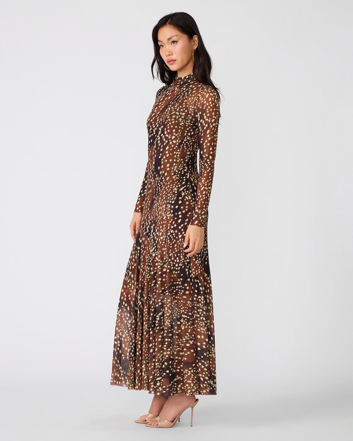VIVARA DRESS SMOKEY BROWN  Famous | Online Store