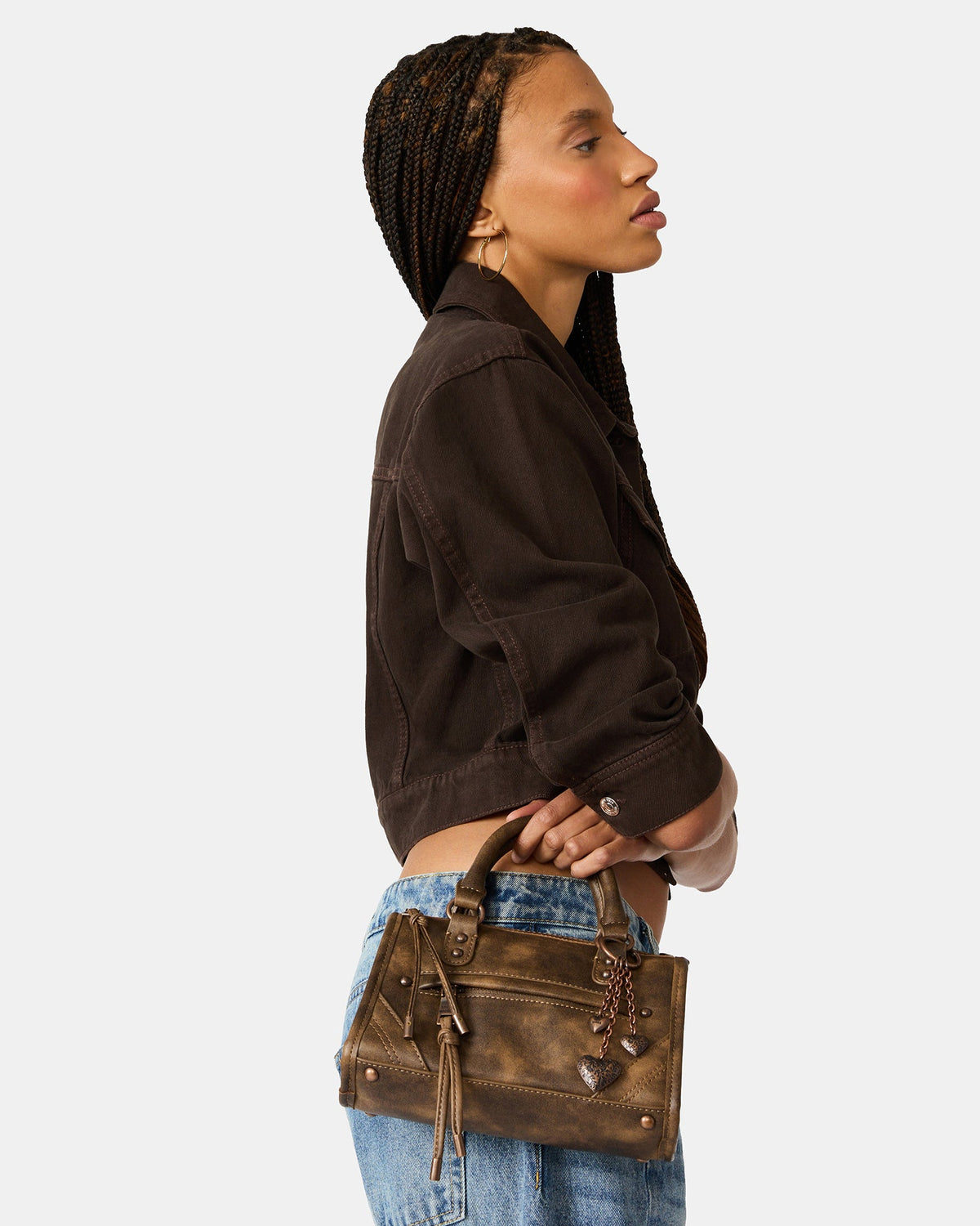 ELIDE BAG DISTRESSED BROWN  Famous | Online Store