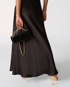 LEENA BAG BLACK EEL  Famous | Online Store