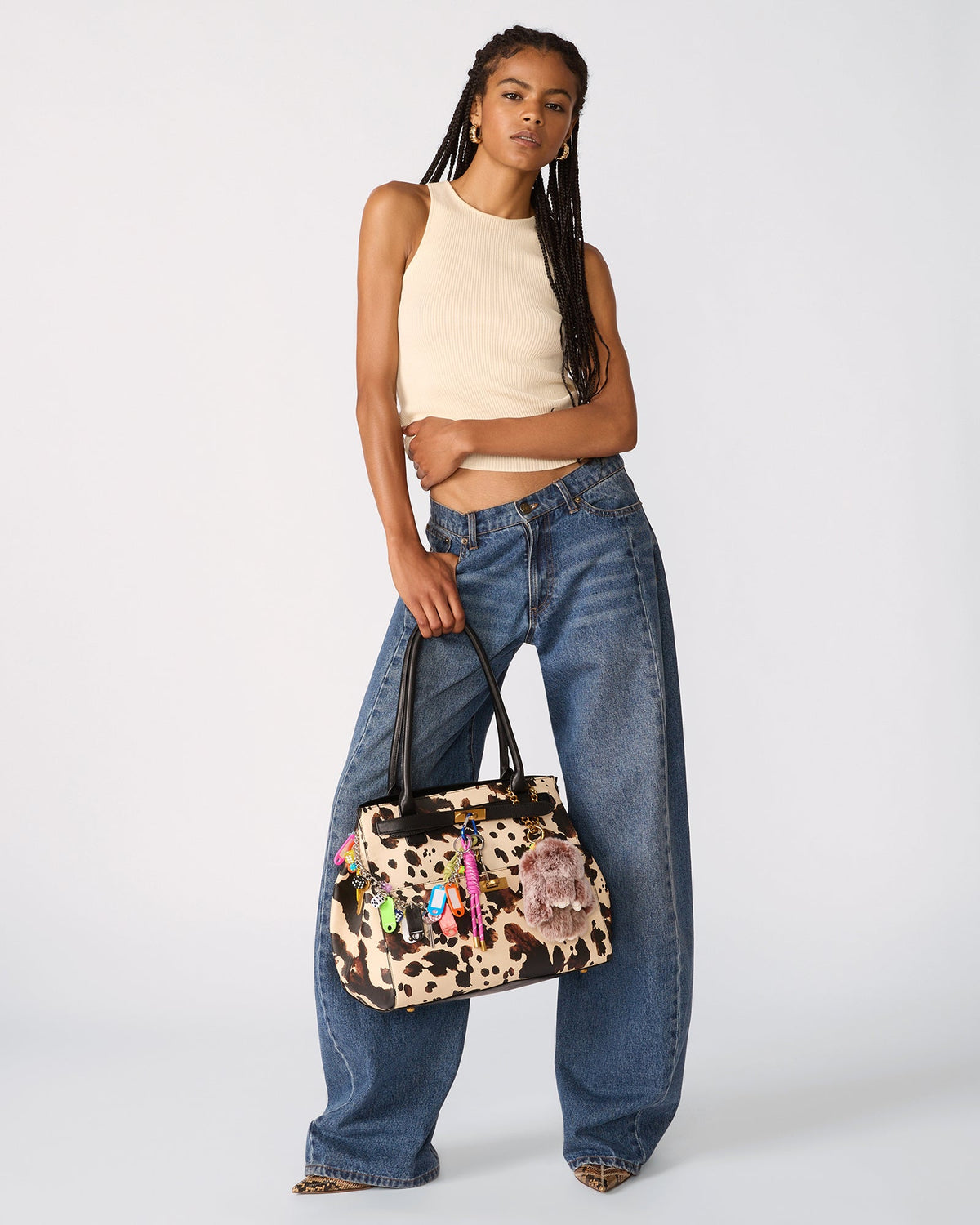 LEILANI BAG BROWN PRINT  Famous | Online Store