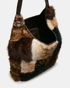 LENORES FAUX FUR BAG PATCHWORK  Famous | Online Store