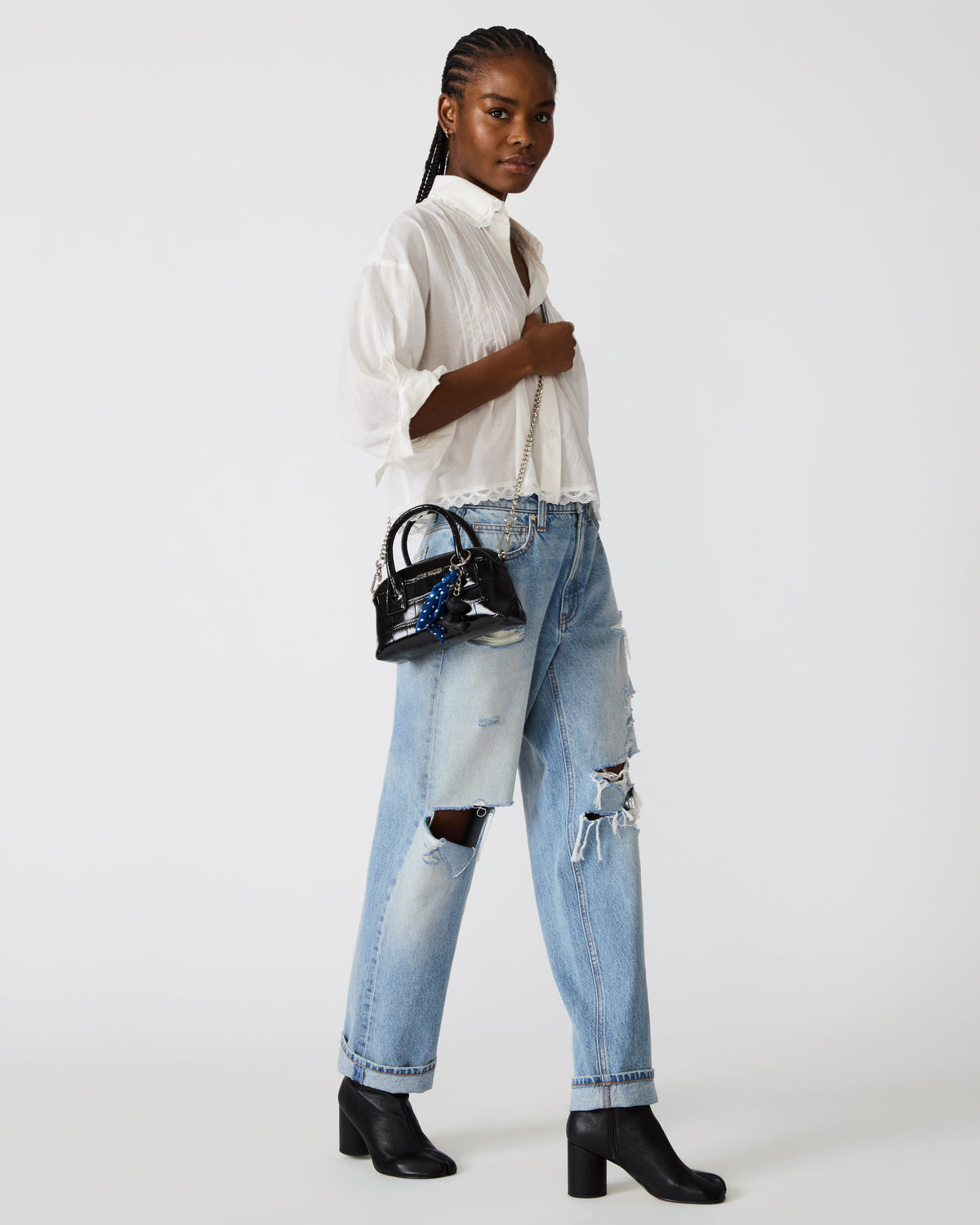 MELODIE BAG BLACK CROCODILE  Famous | Online Store