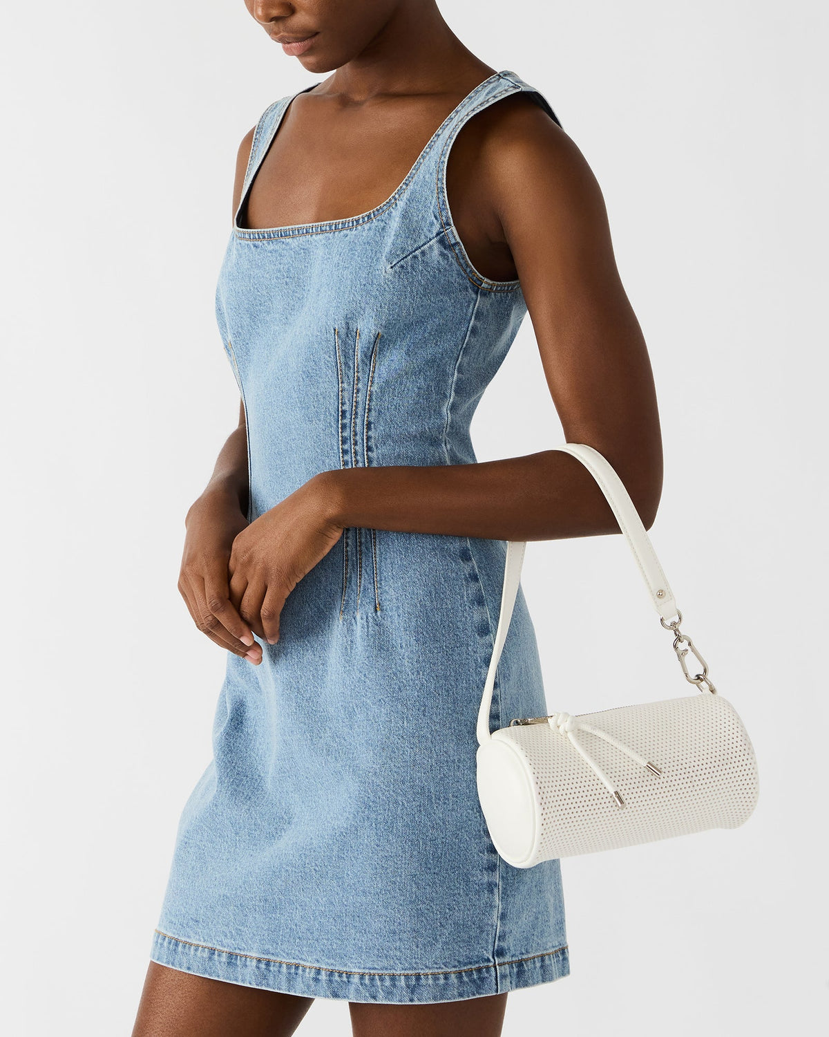 PRIYA PERFORATED BAG WHITE  Famous | Online Store