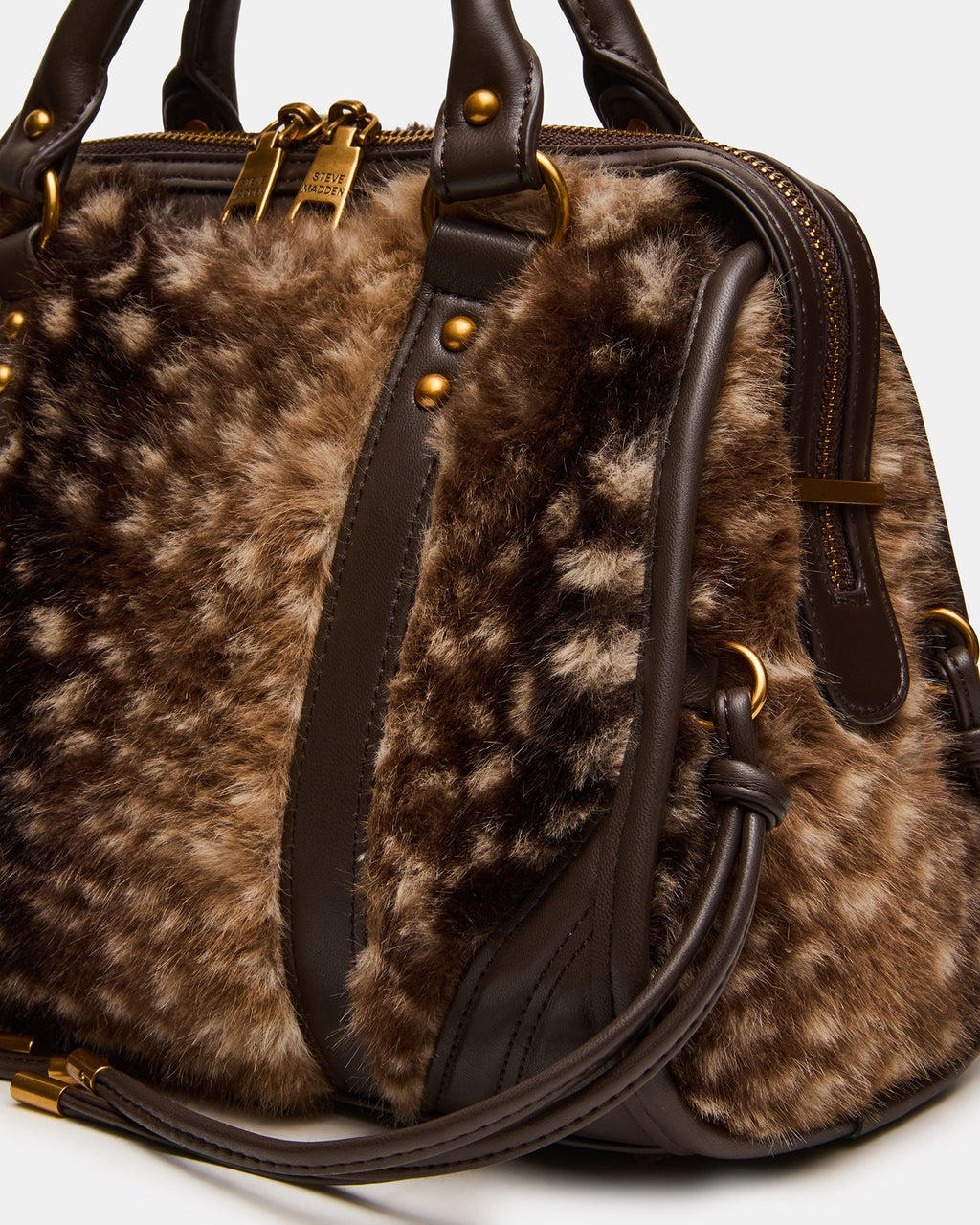 RIGGS FAUX FUR BAG CHOCOLATE  Famous | Online Store