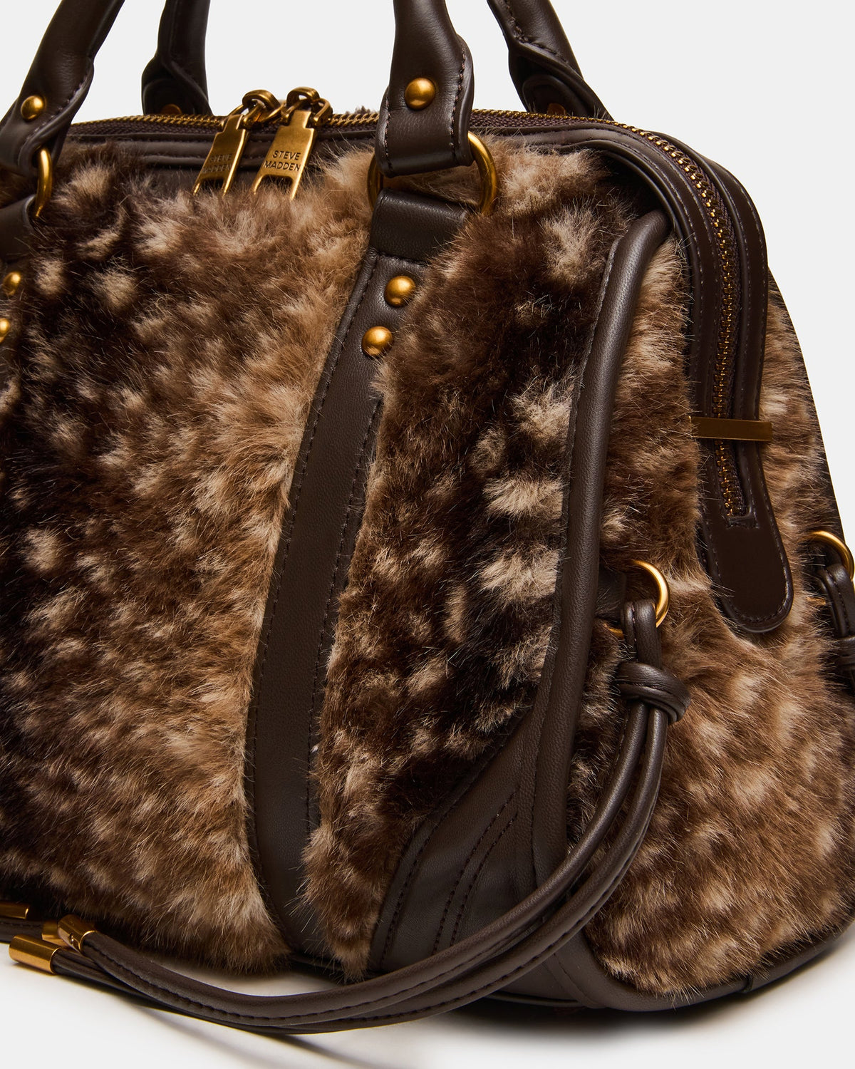 RIGGS FAUX FUR BAG CHOCOLATE  Famous | Online Store