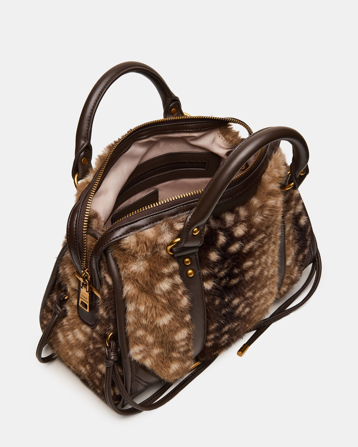 RIGGS FAUX FUR BAG CHOCOLATE  Famous | Online Store