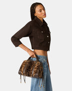 RIGGS FAUX FUR BAG CHOCOLATE  Famous | Online Store