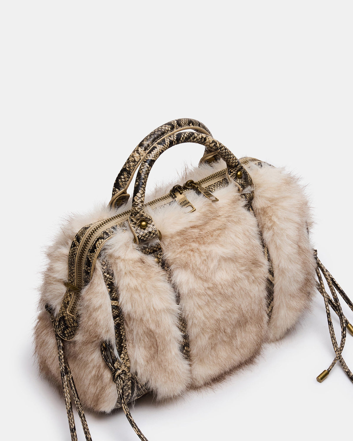 RIGGS FAUX FUR BAG NATURAL  Famous | Online Store
