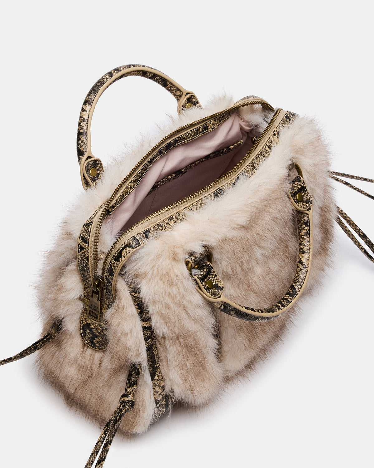 RIGGS FAUX FUR BAG NATURAL  Famous | Online Store