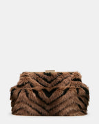 SEFINA FAUX FUR BAG BLACK/TAN  Famous | Online Store