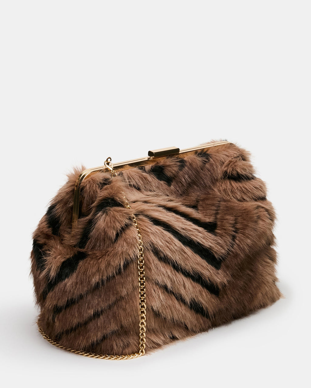 SEFINA FAUX FUR BAG BLACK/TAN  Famous | Online Store