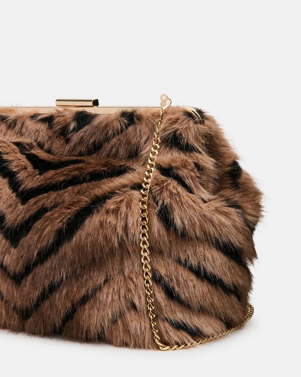 SEFINA FAUX FUR BAG BLACK/TAN  Famous | Online Store