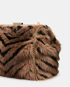 SEFINA FAUX FUR BAG BLACK/TAN  Famous | Online Store