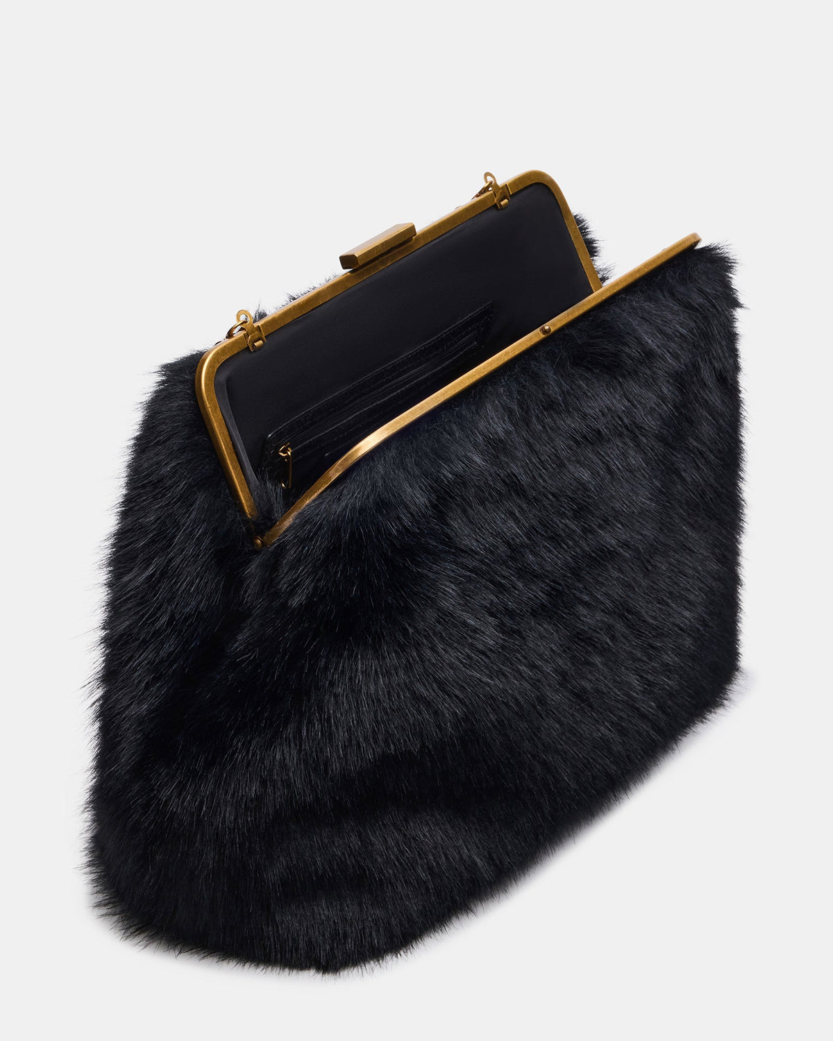 SEFINA FAUX FUR BAG BLACK  Famous | Online Store