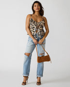 TANZIE WOVEN BAG TOBACCO  Famous | Online Store
