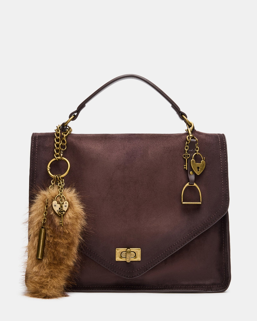 THEIA SUEDE BAG CHOCOLATE  Famous | Online Store