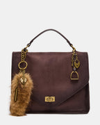 THEIA SUEDE BAG CHOCOLATE  Famous | Online Store