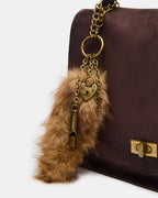 THEIA SUEDE BAG CHOCOLATE  Famous | Online Store