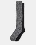 FALL 2 PACK MARLED KNEE HIGH SOCKS BLACK  Famous | Online Store