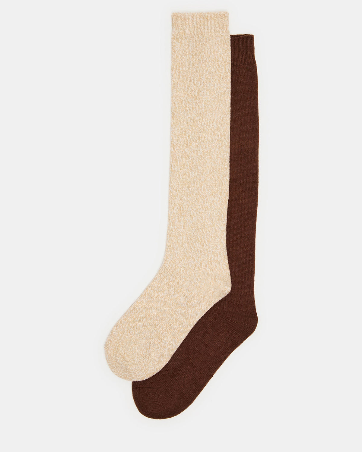 FALL 2 PACK MARLED KNEE HIGH SOCKS TAN  Famous | Online Store