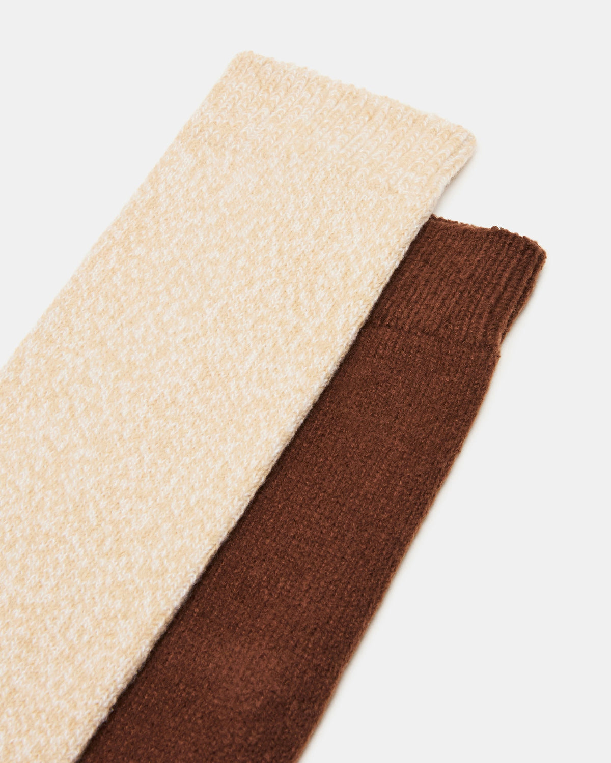 FALL 2 PACK MARLED KNEE HIGH SOCKS TAN  Famous | Online Store