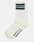WYNN 2 PACK STRIPE ATHLEISURE SOCKS EGRET  Famous | Online Store