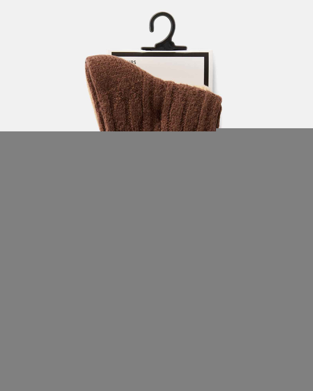 2 PACK CABLE TEXTURED BOOT SOCKS TAN MULTI