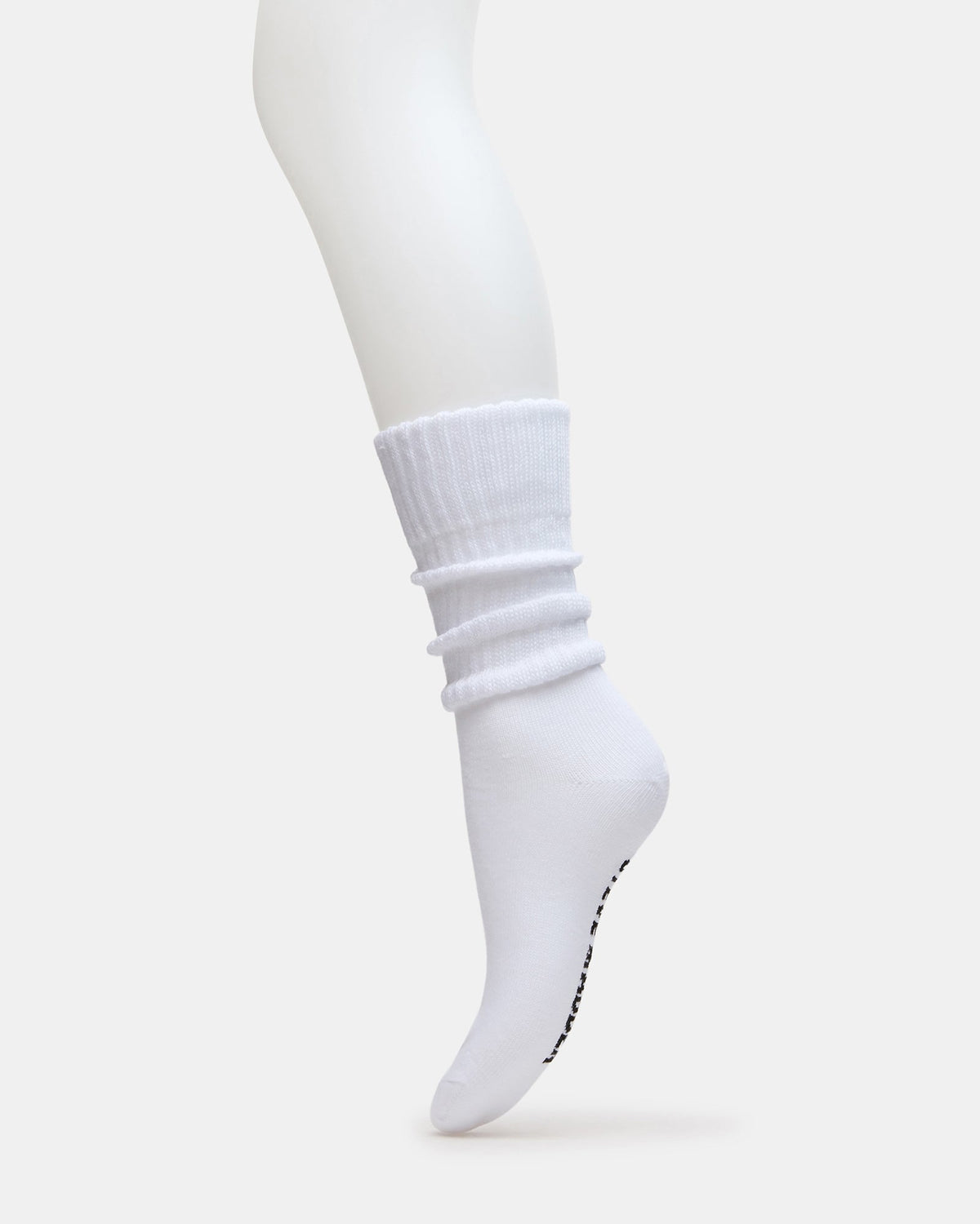 2 PACK RIBBED SLOUCH SOCKS BLACK/WHITE  Famous | Online Store