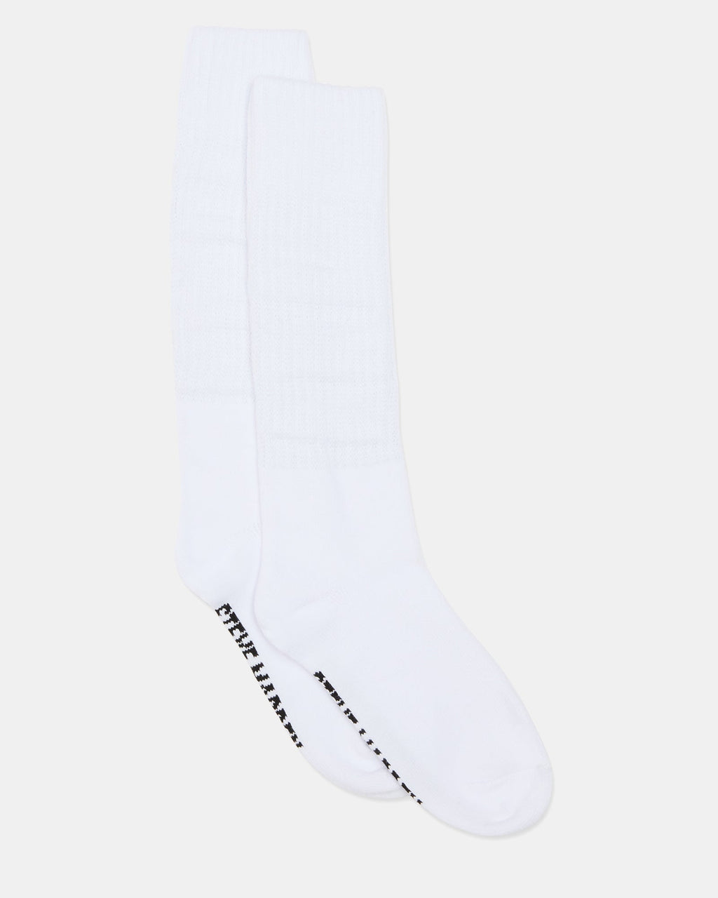 2 PACK RIBBED SLOUCH SOCKS WHITE  Famous | Online Store