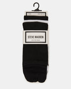 SPLIT TOE CREW SOCKS BLACK/WHITE  Famous | Online Store