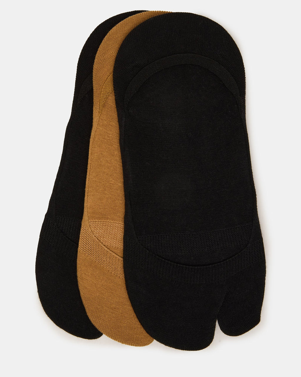 SPLIT TOE LINER SOCKS BLACK/NUDE  Famous | Online Store