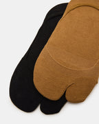 SPLIT TOE LINER SOCKS BLACK/NUDE  Famous | Online Store