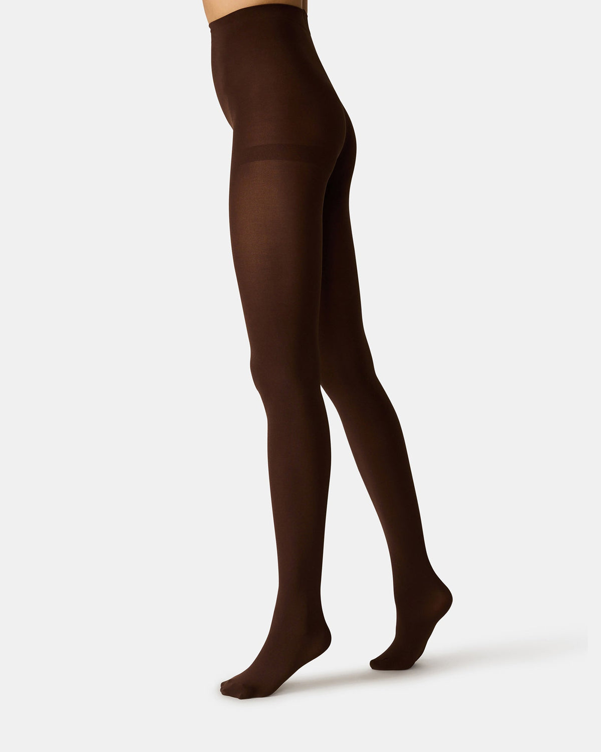 2 PACK SOLID OPAQUE TIGHTS DARK BROWN  Famous | Online Store
