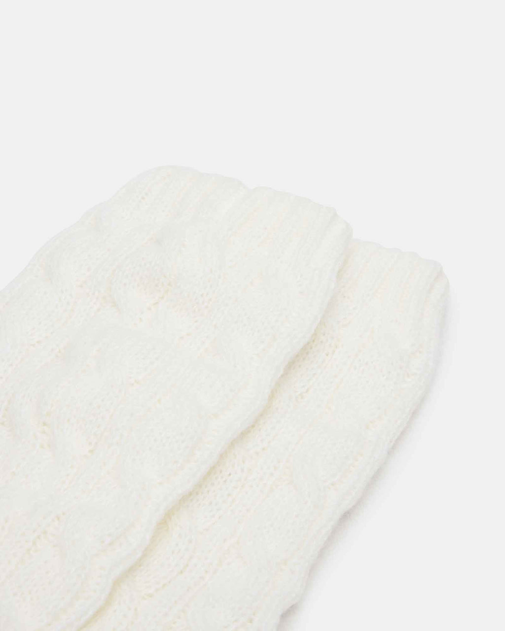 1 PACK CHUNKY CABLE LEG WARMERS IVORY